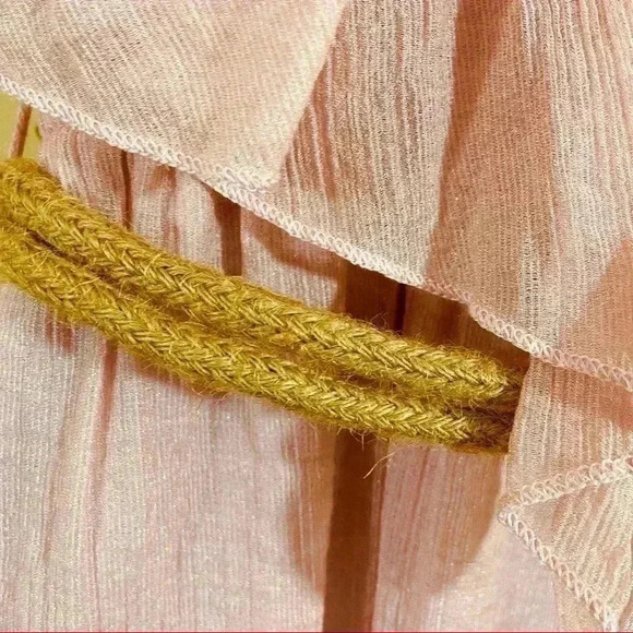 Hello Miss Ruffle Tank Mini Dress Rope Belt - Picture 7 of 12